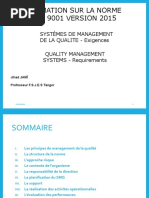 Formation Norme ISO 9001 V 2015-Etudiant