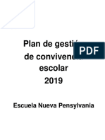 Plan de Gestión de Convivencia Escolar 2019