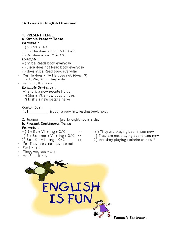 16 English Tenses Explained with Examples | PDF | Grammatical Tense | Verb