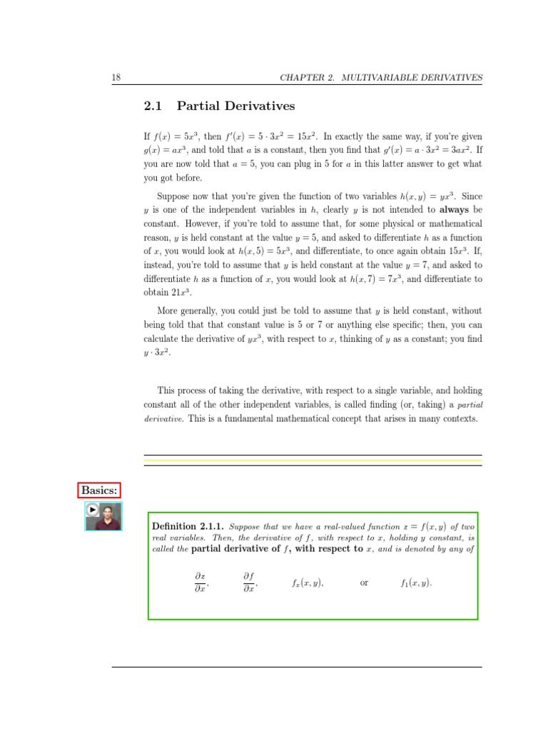 Understanding Partial Derivatives | PDF | Derivative | Function ...