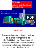 CAPITULO IV ING DE MANTENIMIENTO ANALISIS ESTADISTICO DE MANTENIMIENTO