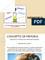 Memoria Los Principios Del Recuerdo y El Olvido...