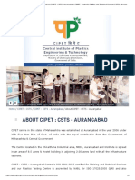 CIPET, Aurangabad - Courses Details