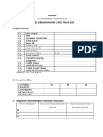 Borang Dosen Sebagai Academic Leader 2019