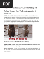 What You Need To Know About Drilling Bit Balling Up and How To Troubleshooting It