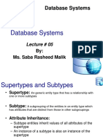 Database Systems - Supertypes and Subtypes