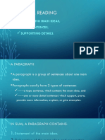 Critical Reading Skills: Identifying Main Ideas and Supporting Details