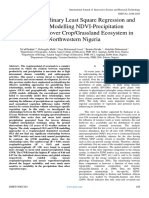 Comparing Ordinary Least Square Regression and GWR For Modelling NDVI-Precipitation Relationships Over Crop/Grassland Ecosystem in Northwestern Nigeria