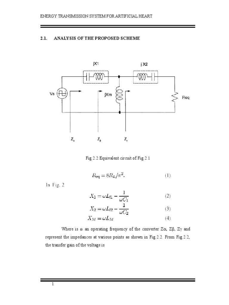 Energy Transmission System For Artificial Heart PDF Inductance