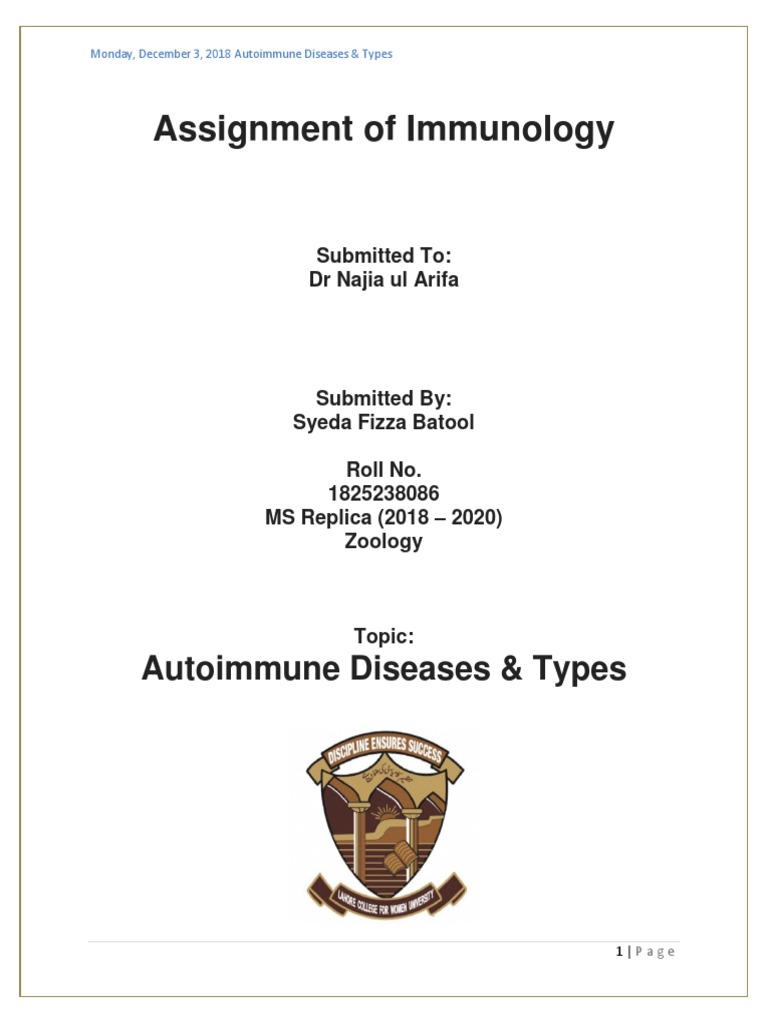 Autoimmune Diseases and Types PDF | PDF | Autoimmunity | Autoimmune Disease