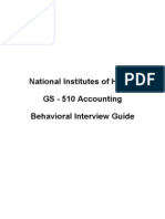 National Institutes of Health GS - 510 Accounting Behavioral Interview Guide