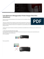 Penggunaan Infus Printer