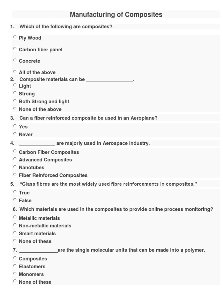 Composite Materials in Aerospace Manufacturing | PDF | Composite ...