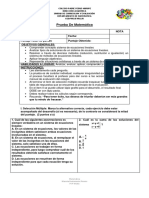 Prueba Mat II° Sistema de ecuaciones