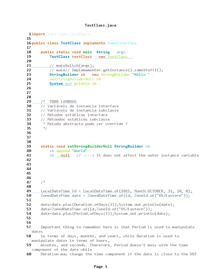 Test Class | Download Free PDF | Boolean Data Type | Method (Computer ...