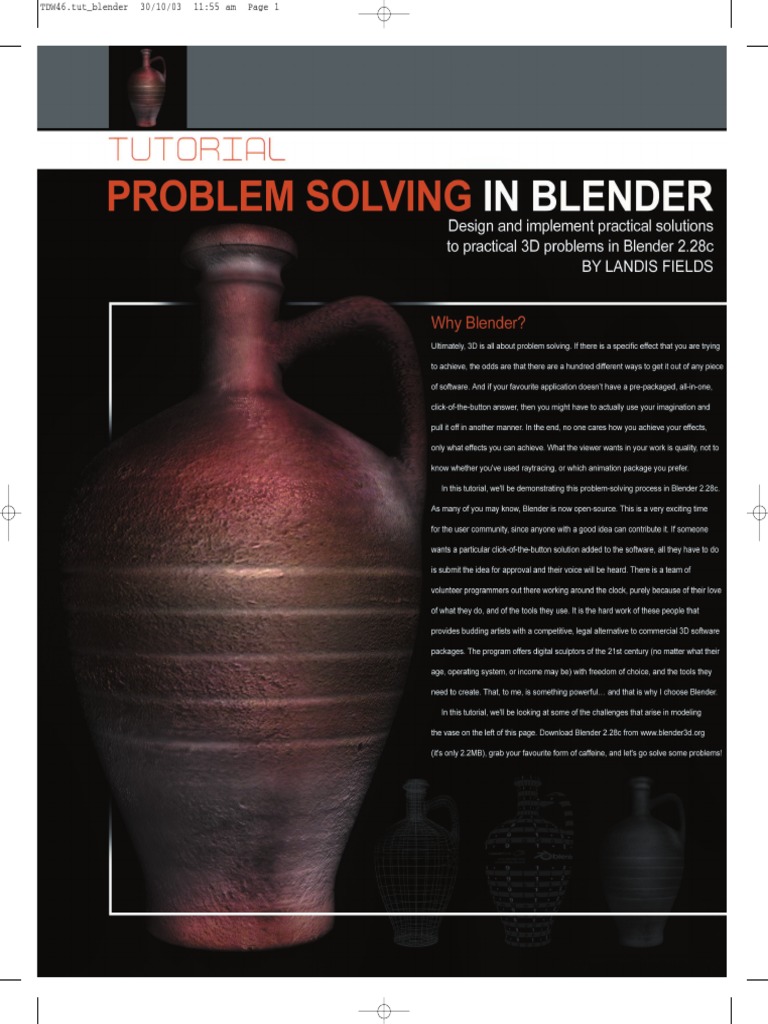 Blender Problem Solving PDF PDF