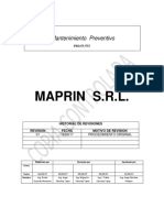 PRD-P-02 Mantenimiento Preventivo