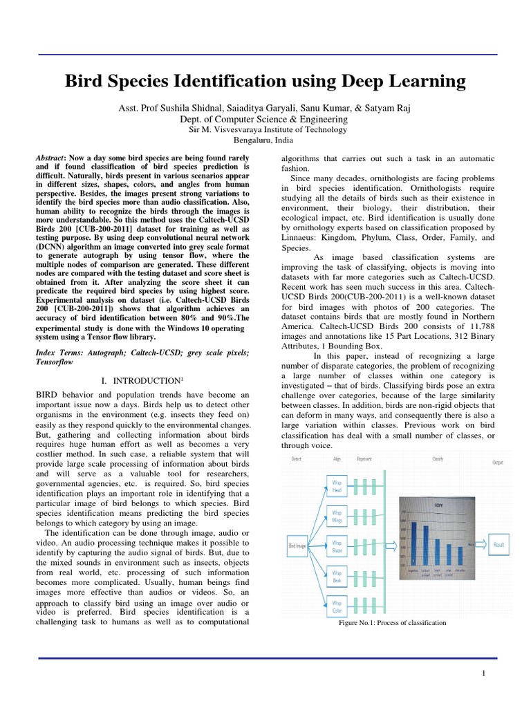 Deep Learning for Bird ID | PDF | Artificial Neural Network | Machine ...