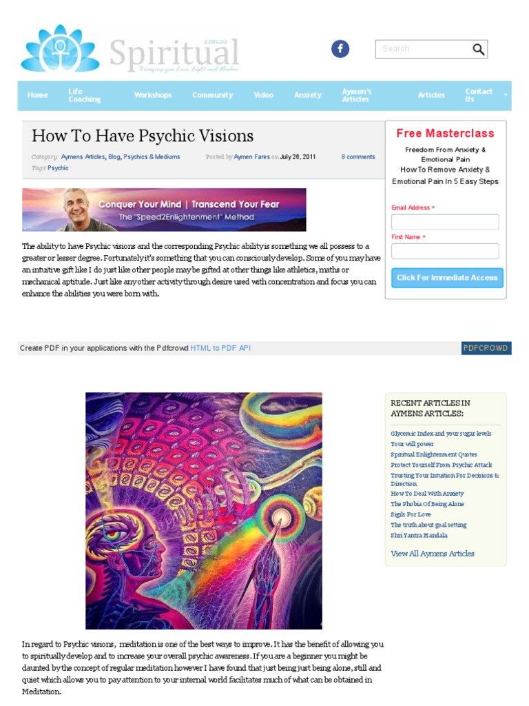Enhance Your Psychic Visions Today | PDF | Mind | Perception