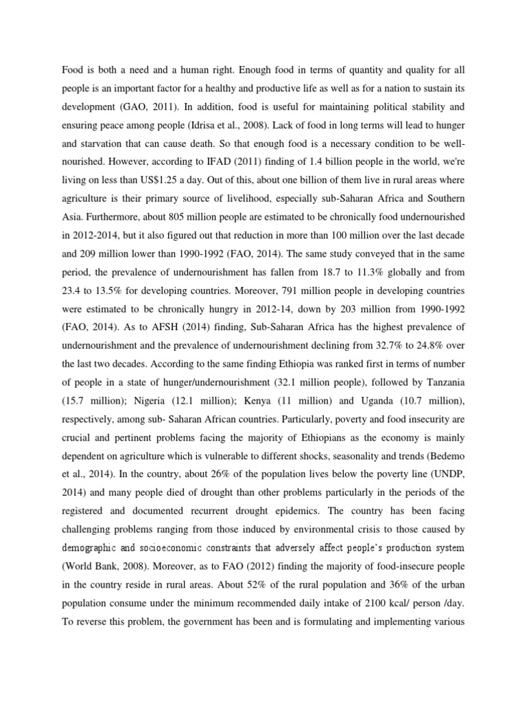 Food Security Pdf Food Security Malnutrition