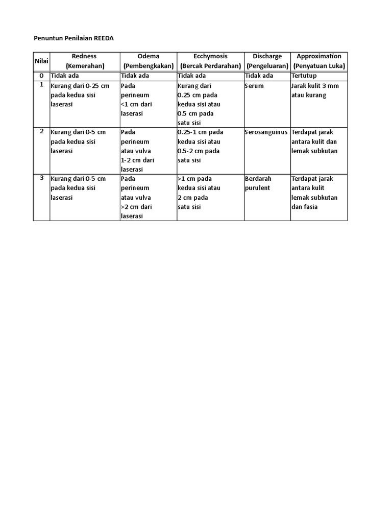 Panduan Penilaian REEDA Postpartum | PDF