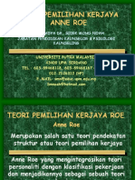 TEORI PEMILIHAN KERJAYA ANN ROE.ppt