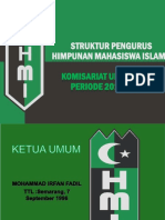 Struktur Pengurus Himpunan Mahasiswa Islam Komisariat Unnes Raya
