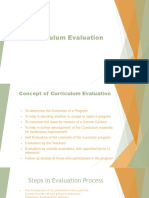 Curriculum Evaluation