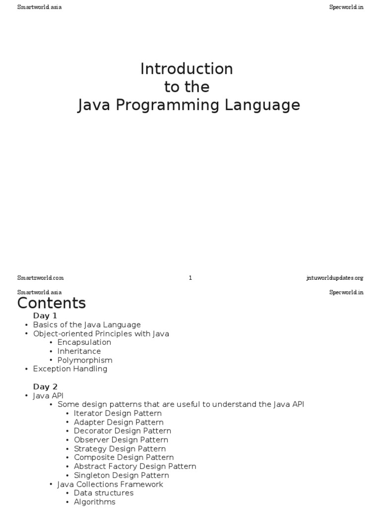 JAVA Programming PDF | PDF | Java (Programming Language) | Class ...