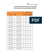 Scientific Officer (PPS-07) Provisional Result PDF