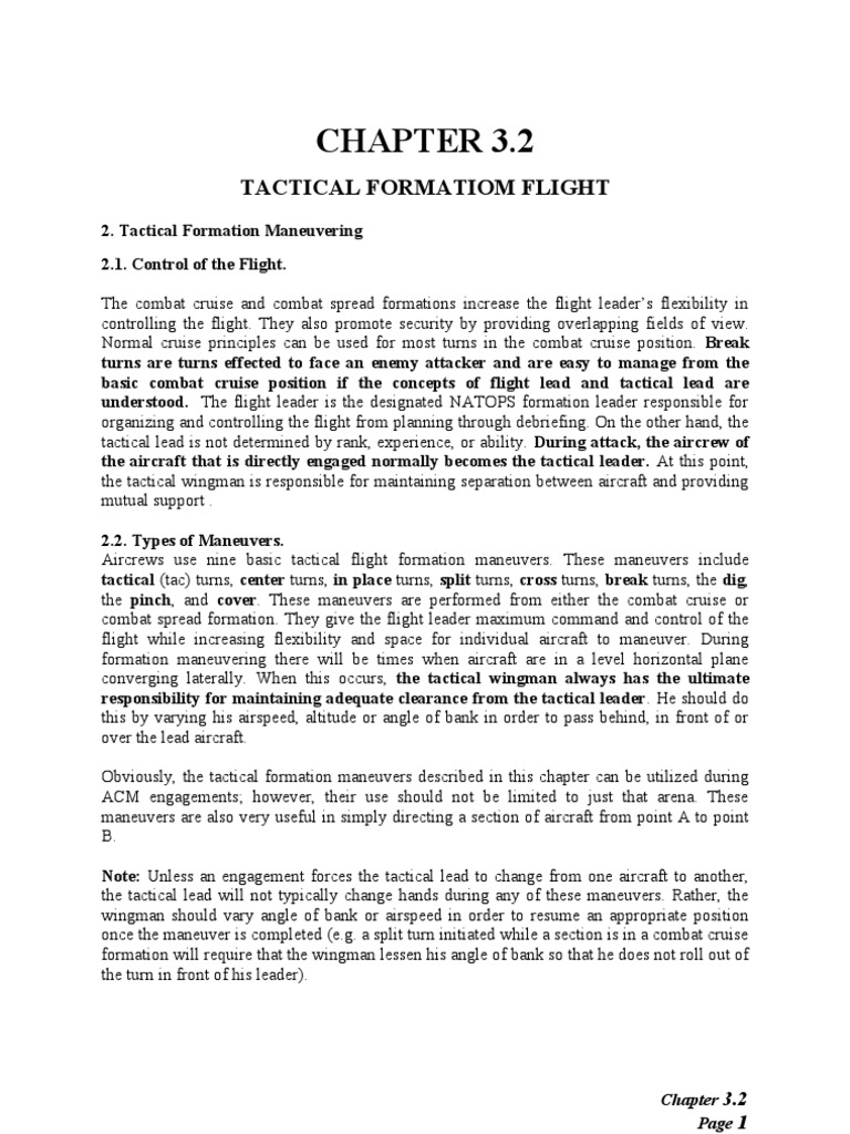 Tac Format Flight | Download Free PDF | Military Organization | Aircraft