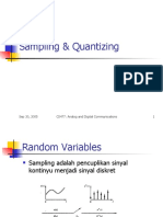 Sampling & Quantizing: Sep 20, 2005 CS477: Analog and Digital Communications 1