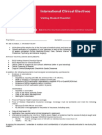 International Clinical Electives Checklist