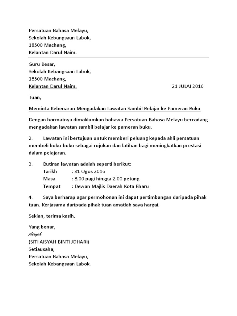 Surat Kiriman Rasmi | Pdf