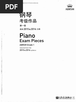 Abrsm Piano Gr 1 82015 16 Pdf
