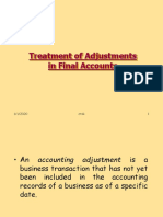 Adjustments in Final Accounts 1