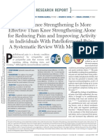 Hip and Knee Strngthening is More Effective Than Knee Strengthening Alone for Reducing Pain and Improving Activity in Individuals with Patellofemoral Pain