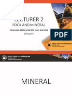 Lecturer 2 & 3 - Rock & Mineral
