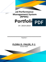 Portfolio Preparation and Organzation For IPCRF