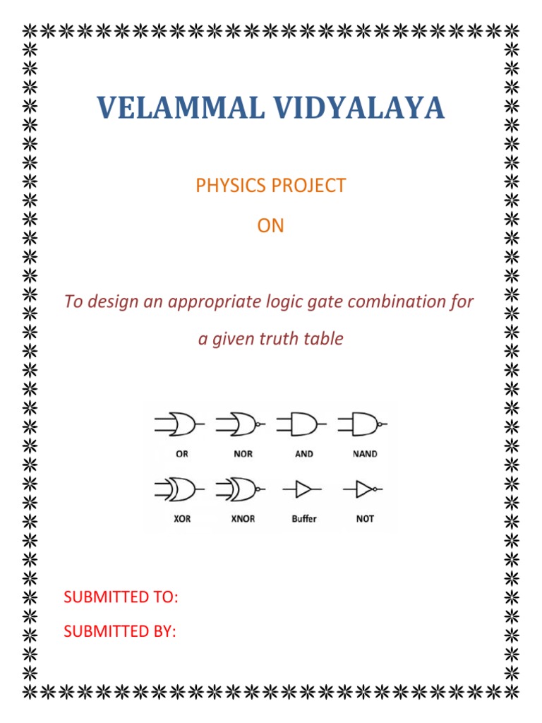 design an appropriate logic gate combination for a given truth table