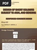 LECTURE 8 - DESIGN OF SHORT COLUMNS SUBJECT TO AXIAL AND BENDING