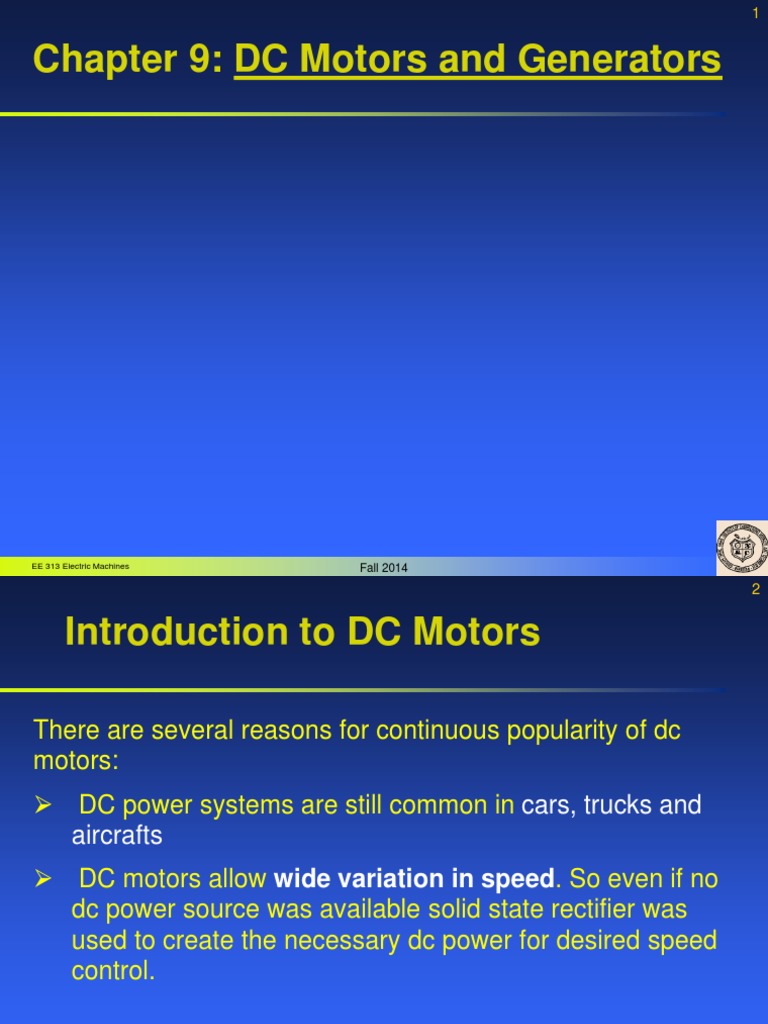 Overview of DC Motors and Generators | PDF | Electric Motor | Inductor