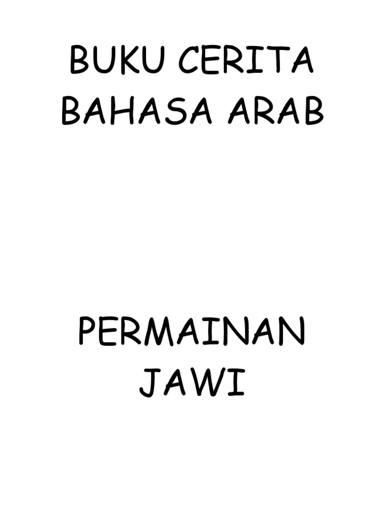 Buku Cerita Bahasa Arab PDF | PDF