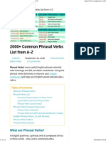 2000+ Common Phrasal Verbs List From A-Z