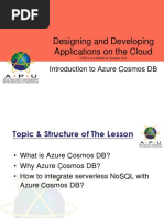 9 - CT071-3-3-DDAC - Introduction To Azure Cosmos DB