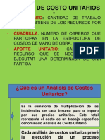 SESION 11. (Analisis de Costos Unitarios)