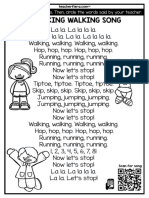 Walking Walking Worksheet PDF