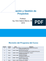 Evaluación y Gestión Proyectos UNMSM FQIQ - Oct 2019 - Gino Calamo