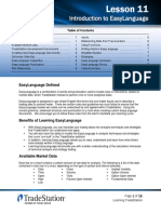 Lesson 11 Introduction To EasyLanguage