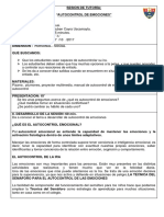 SESIÓN DE TUTORÍA Autocontrol de Emociones 3B